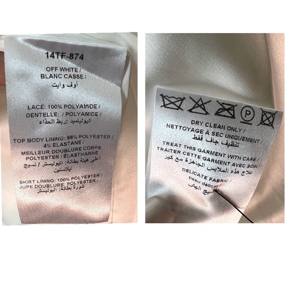 Three Floor After Party Dress Short Sleeve Off White Size 8 NWT - Picture 13 of 16